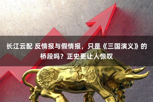 长江云配 反情报与假情报，只是《三国演义》的桥段吗？正史更让人惊叹