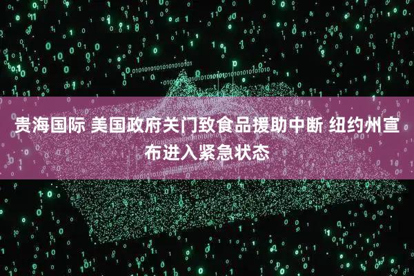 贵海国际 美国政府关门致食品援助中断 纽约州宣布进入紧急状态